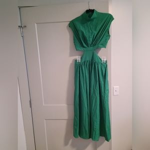 Midi cutout dress (w/pockets!)